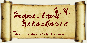 Hranislava Milošković vizit kartica